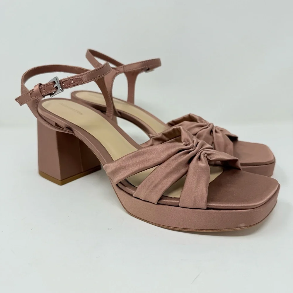 New Reformation Maize Platform Heeled Sandals Sz US 10